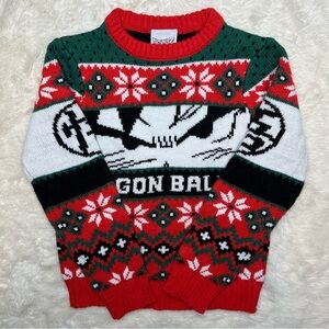Dragon Ball Z Holiday Sweater Red/Green/White/Black Size 6